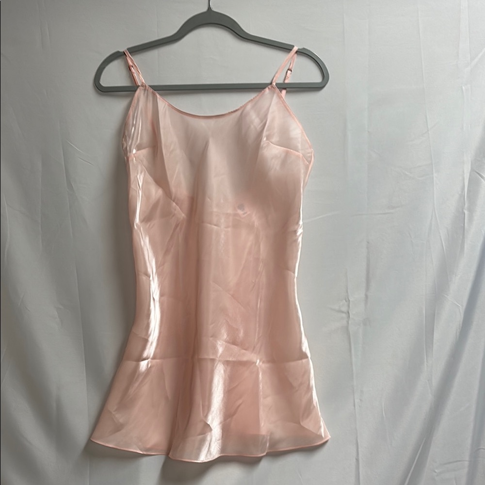 Victoria’s Secret Satin Babydoll Slip Chemise Pink Size Medium NWT
